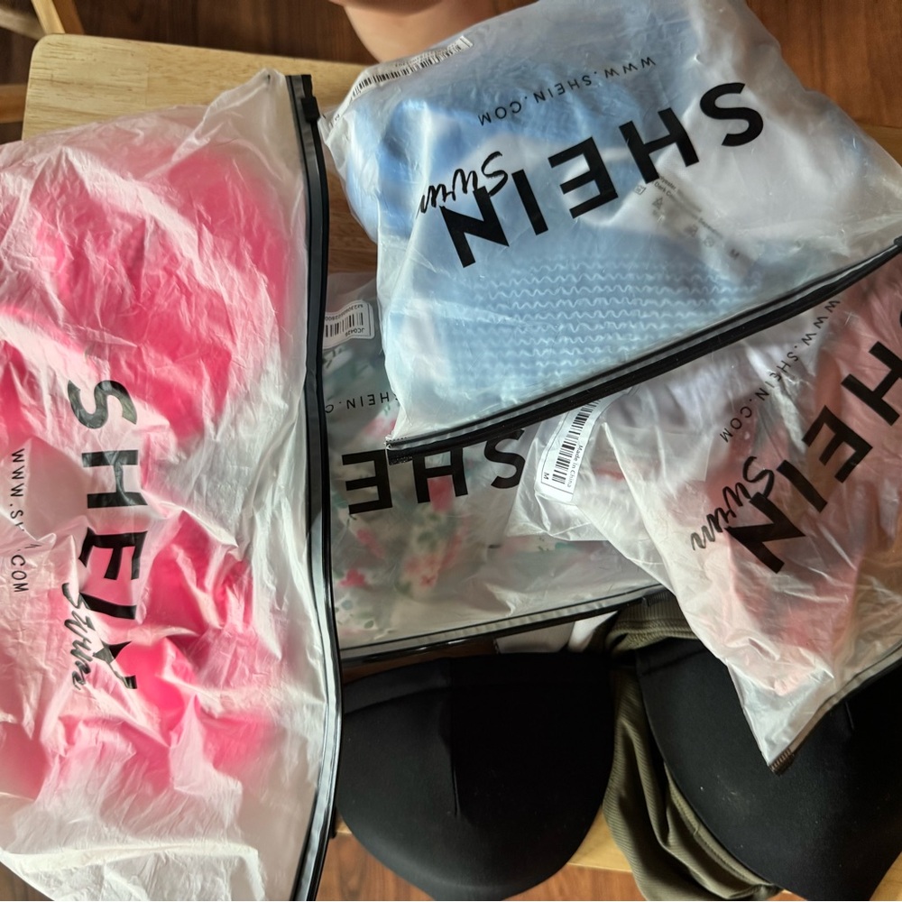 SHEIN Boxer Briefs Blue and Pink Comfortable Fit